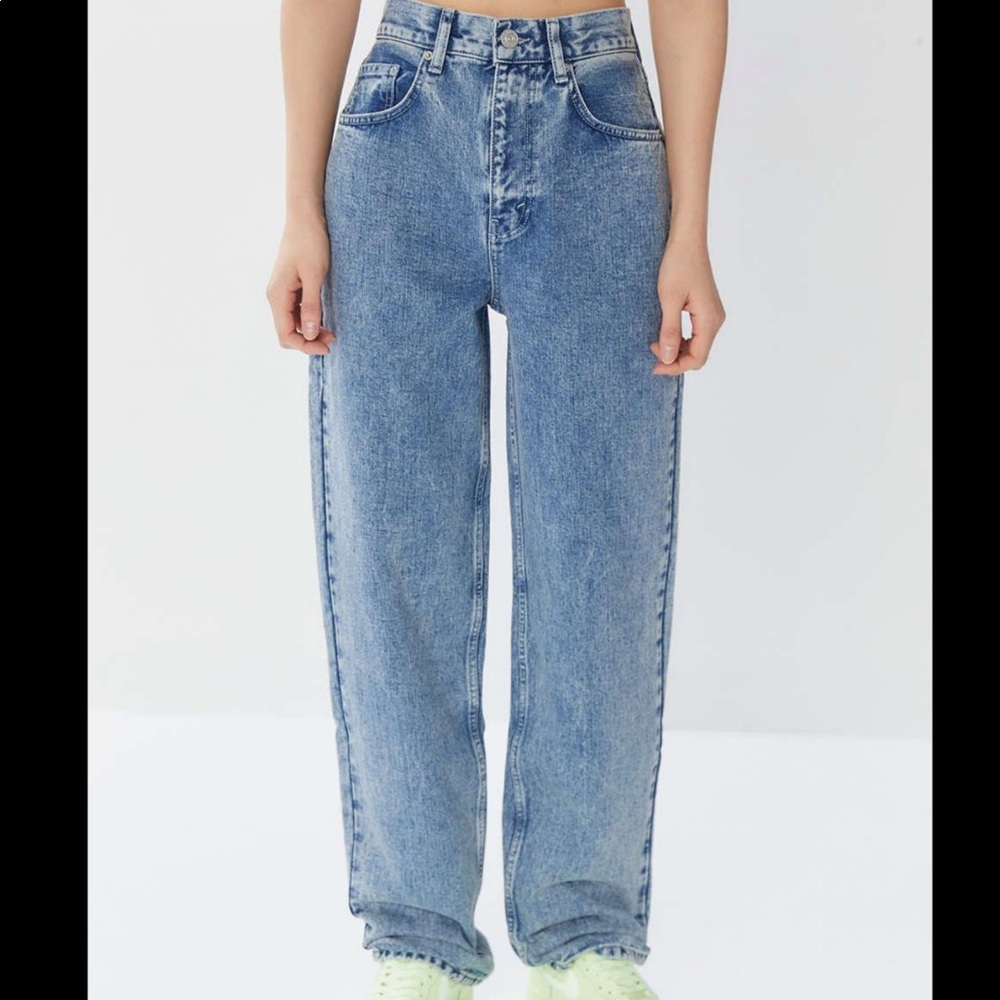 UO BDG high-rise baggy acid wash medium wash jeans